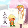 「入学式のイラスト🌸✨」