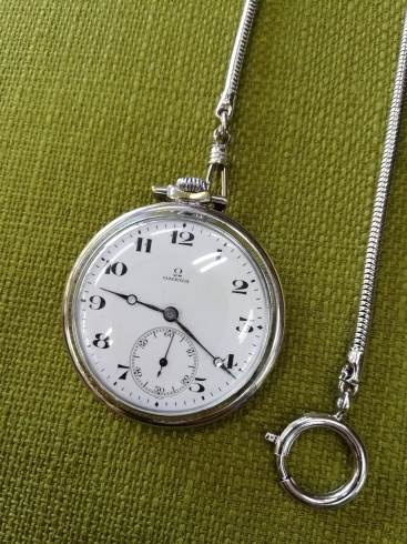 「手巻き式のオメガ懐中時計、修理完了(^_^;)」