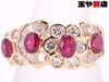 「ポンテヴェキオ 美品 ルビー0.68ct ダイヤ 0.64ct フラワー リング 12.5号 750 K18YG イエローゴールド販売中！ 玉や質店 千葉 市川市 本八幡」