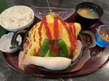 サービスランチ、オムレツ