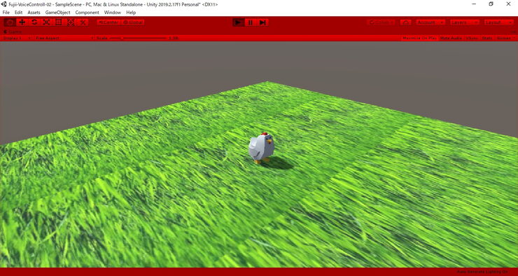 例えば、「なけ」と言うと、コケコッコーと鳴く。「音声でキャラクターを動かせる!?Unityで自由にゲームを作ろう!」