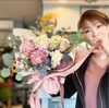 「happyのサプライズ💐岡山市南区若葉町、コルティーレ、小さな花屋さん、花束、アレンジ、祝い、観葉植物、ドライフラワー　」