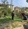 「圃場で研修風景です🌳」