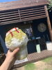かき氷ピスタチオミルク「かき氷スタートしました！　静岡/焼津/大井川/吉田/かき氷/テイクアウト/ランチ」