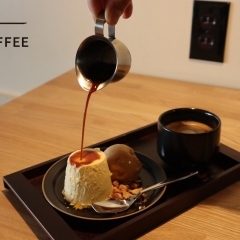 【5/3,4,5,6（金土日月）はコーヒーとの相乗効果を楽しむプリンのセットを提供します！】