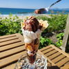 チョコバナナパフェ「夏は、バナナでチョコでしょう?!14時~16時は穴場です」