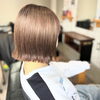 「ピンクブラウンパツっとボブ【福島県伊達市の美容室】」