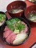 マグロ、ネギトロ丼、赤むつの汁「完全個室の華かぐら‼️」