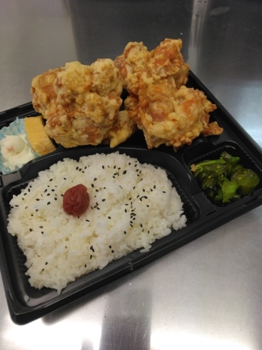 からあげ弁当「ご視聴お願いします。甲賀市からあげ金と銀」