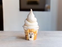 カフェロブのパフェは北海道十勝プレミアムソフトクリーム使用！