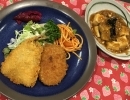 本日のAランチは　麻婆豆腐と海鮮フライ