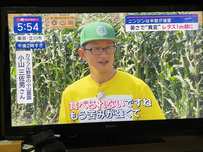 東京農業の現況について説明させて頂きました。「☆カラフル野菜の小山農園『スーパーJチャンネル』に登場📺」
