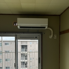 京都府長岡京市でエアコン新設工事をしました。