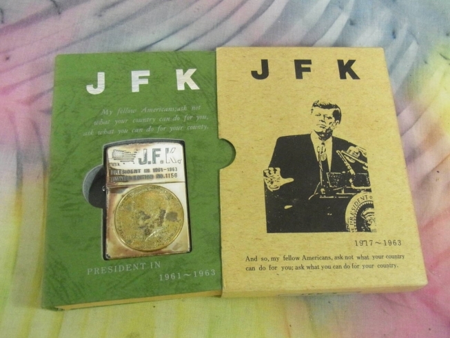 「ZIPPO/ジッポー JFK/ジョン・F・ケネディ コインメタル貼り 1996年製 /LPLを買取させていただきました！【買取センターGP 八千代台にて、貴金属や金、バッグなどさまざまなお品物をお買取りしております。無料査定もお気軽に！】」