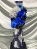 「カッコいい感じも◎青い胡蝶蘭とラメ付きの青いバラ【福山駅近くオーダーメイドの花屋】」