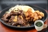 牛サガリ焼き＆鶏からランチ（ワカメスープ付）「ランチメニューのご紹介③」