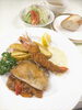 若鶏のコンフィ＆エビフライ「   ○・。＊　週替わりアザレアランチ　＊。・○」