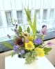 種類が増えた「ひまわり」をメインにアレンジ🌻「【東京で人気のカルチャースクール】エコールプチピエ銀座のフラワーアレンジレッスン」