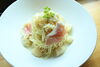 「桃好きさん必見🍑🍑🍑桃と生ハムの冷製パスタ 明日香村カフェLaville～都～(ラヴィーユみやこ)」