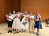 同じ学年の仲間と！　良い笑顔❤️「発表会　　妙蓮寺のピアノ、リトミック教室のいそざき音楽教室」