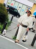 大将と看板犬「お誕生日」