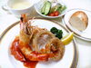 エビのフリット＆オニオンリング・チリソース「   ○・。＊　週替わりアザレアランチ　＊。・○」