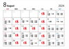 8月の予定「8月の予約空き状況です😀」