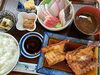 コチの煮付け＋刺身盛り合わせ定食2300円「ゴチの煮付け＋刺身盛り合わせ定食、小鉢3品付き2300円」