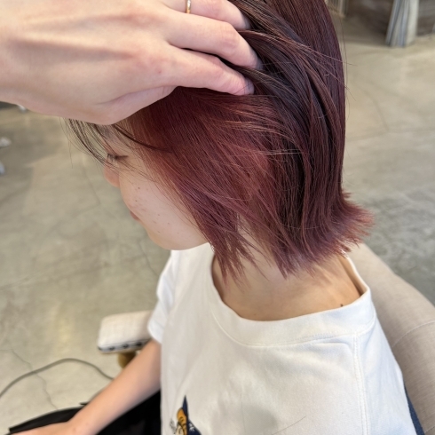 伊丹 美容室 dot.hair イルミナカラー「インナーカラーピンク🍒伊丹美容室」