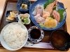 上刺身盛り合わせ定食 2300円「上刺身盛り合わせ定食、小鉢3品付き 2300円」
