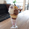 あまおういちごとリッチチョコアイスのぷりんパフェ「あまおういちごとリッチチョコレートアイスのぷりんパフェ」