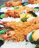 「スペシャルジャンボエビフライに、とろ玉うな丼」