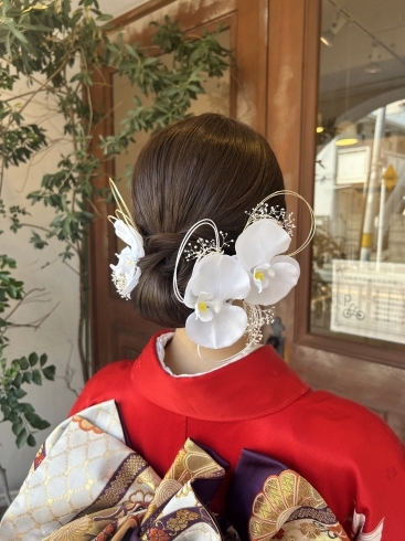 伊丹　美容室　dot.hair「艶々シニヨン.ヘアセット𓆸 伊丹美容室」