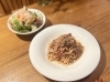 舞茸のミートパスタ「ランチパスタのご紹介【野菜がたっぷり食べられる丸の内のギャラリーカフェ】」