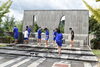 清掃活動の様子「若浦中学校の皆さんが引揚記念公園の清掃活動に来てくださいました。」