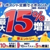 dポイント最大15％増量キャンペーンのお知らせ