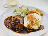 キノコソースのロコモコプレート「   ○・。＊　週替わりアザレアランチ　＊。・○」