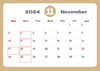 11月のお休み「2024年11月の定休日のお知らせです。」