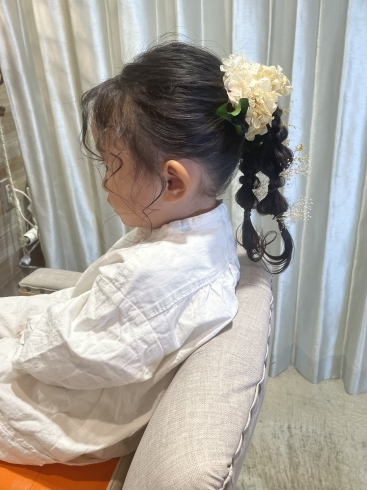 伊丹美容室 dot.hair 着付け　七五三「七五三ヘアアレンジ🌼 伊丹美容室」