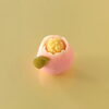 「上生菓子　練り切り　菓銘「山茶花」」