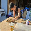 道具をなおす長男「道具は自分で作る。」