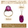「お婆様の形見となった、ジュエリーのアームを切ってペンダントネックレスに簡単リメイクしました✨」