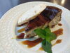 「ほうじ茶と黒みつのバスクチーズケーキ  当店で人気のチーズケーキに新しいお味が登場です！  北海道産クリームチーズを使用した滑らかなチーズケーキに、ほうじ茶の香りを閉じ込めました。 相性の良い黒みつと合わせてお召し上がり下さい。」