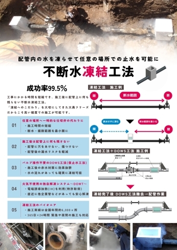 不断水凍結工法「🌟「大勇フリーズのオリジナル不断水工法を一挙公開！」🌟」