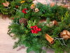 フレッシュグリーンのクリスマスリースの出来上がり♪「クリスマスリース作りWSに参加してきました🎄」
