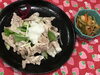 「本日のAランチは　豚肉の温しゃぶ風　おろしポン酢」