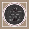 「\11月のツキイチワンデーマルシェは明日11月23日/」
