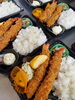 「ジャンボえびフライ弁当の日！その他、大人気！トンテキ弁当、エビチリ高菜チャーハンもございます✨✨」