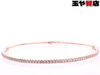 「LINE 美品 ダイヤ0.38ct デザイン バングル ブレスレット K18PG ピンクゴールド  送料無料 販売中！ 玉や質店 千葉 市川市 本八幡」