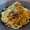 「今週のパスタランチ👉秋刀魚のコンフィとカブ間引き菜のアーリオ・オーリオ シチリア風パン粉🍝」